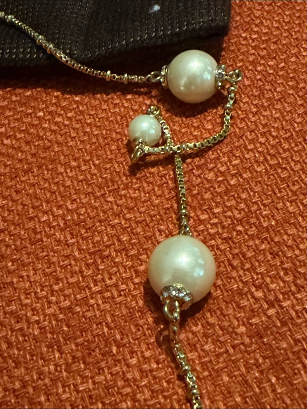 kate spade Gold-tone Necklace with White Faux Pearls